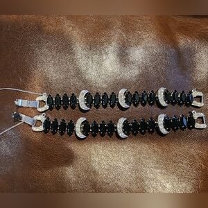 Elegant Black and Silver Women's Bracelet